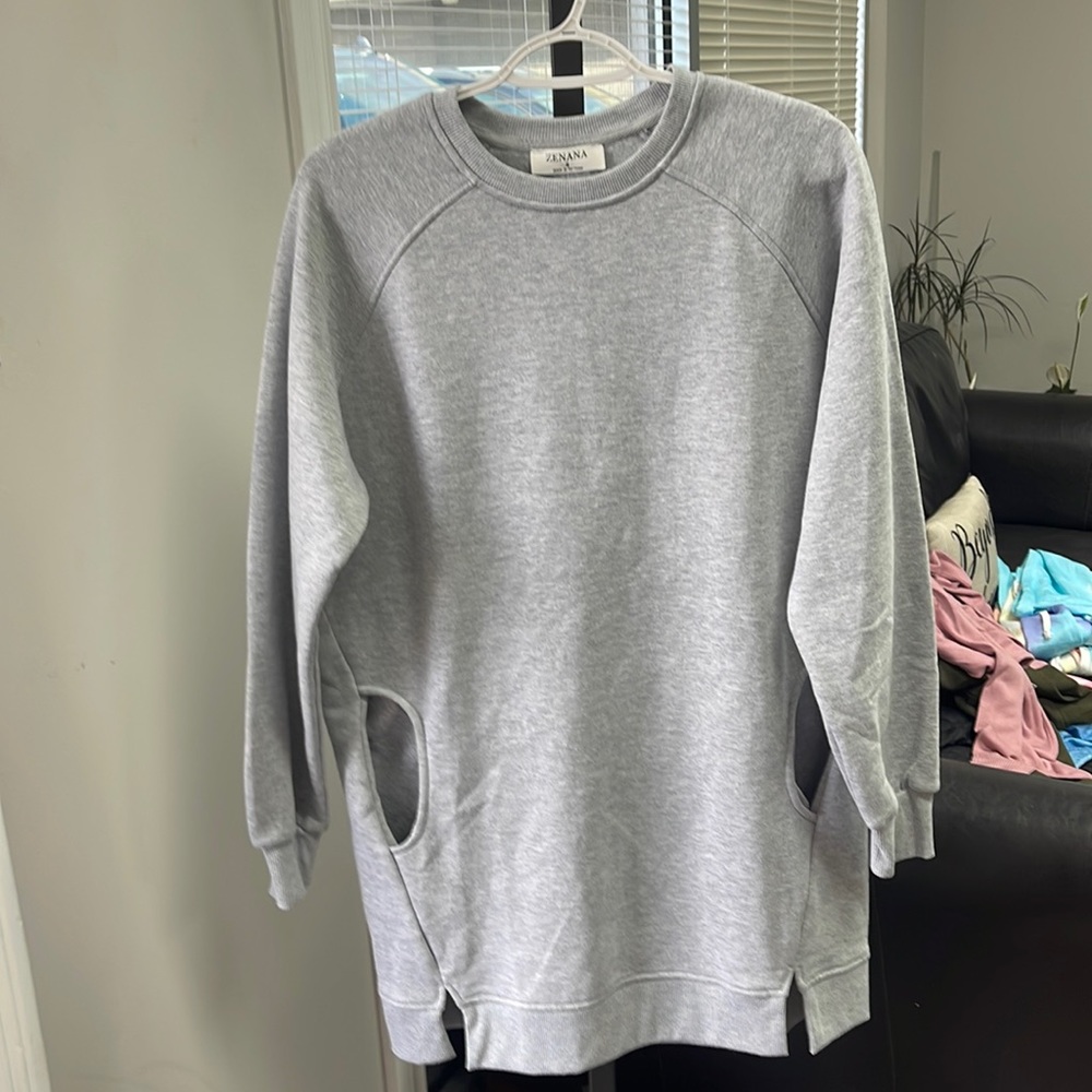 Gray long sweater, brand new!